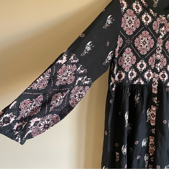 Ananda’s Collection Button Down Maxi Dress Long Sleeve India 100% Rayon - Picture 11 of 14